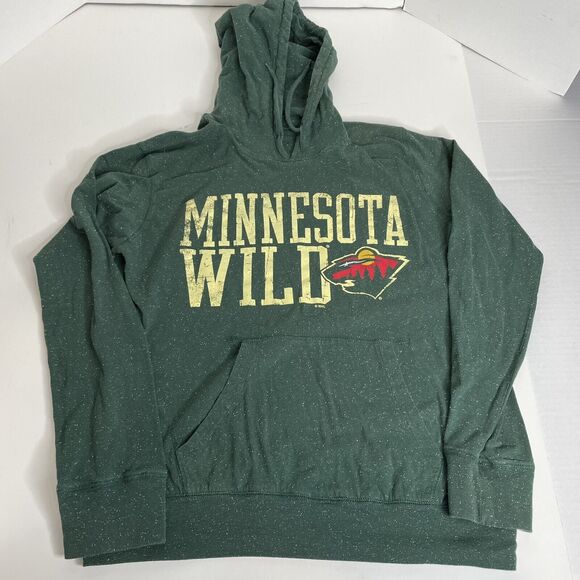 Minnesota Wild Hoodie Sweatshirt, Womens Medium, Green, Graphic Logo - Picture 4 of 8
